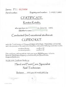 Katalin Keddie - Pedicurist - Hungary - English Translation